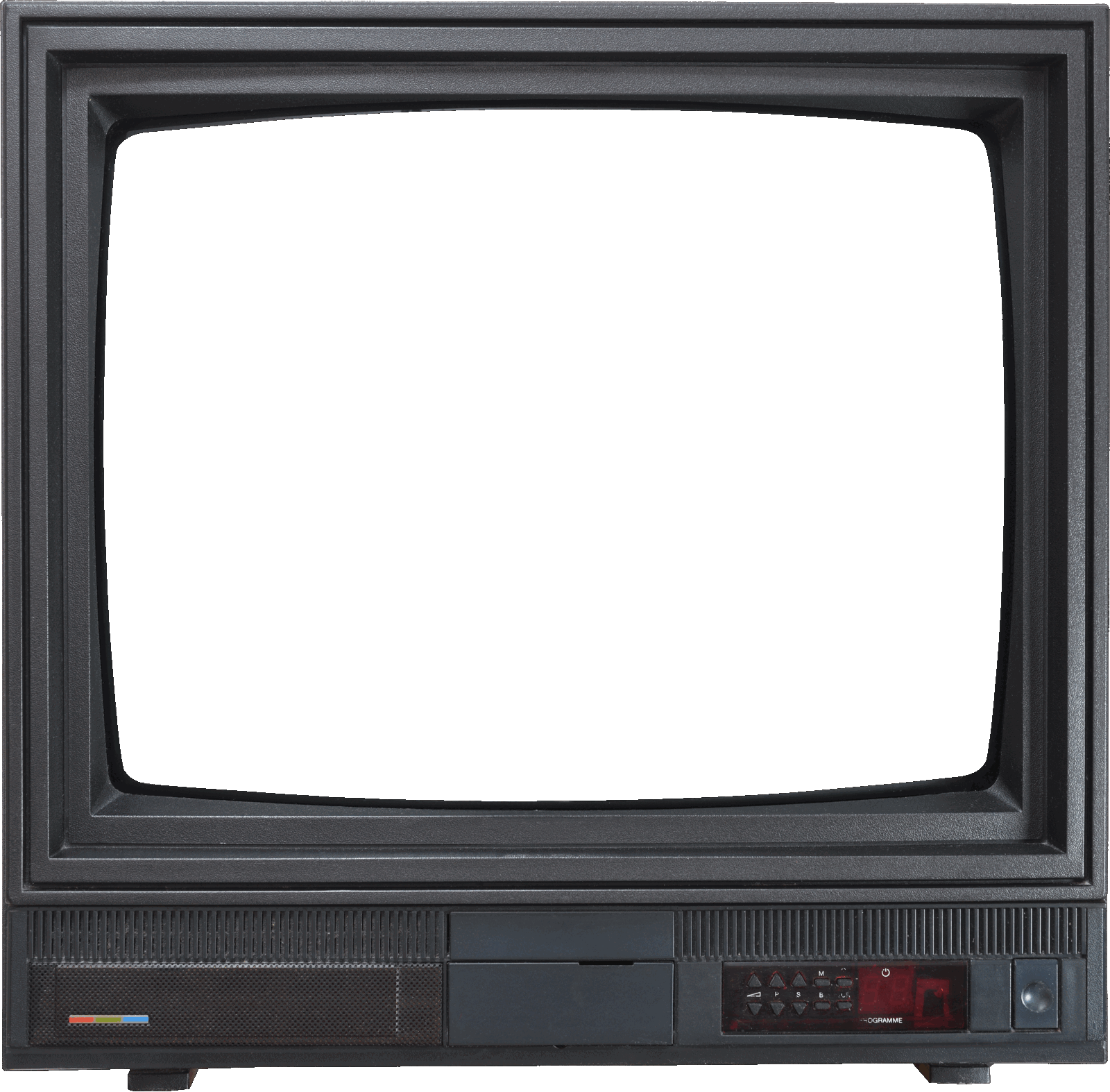 A vintage CRT television showing Atari gameplay